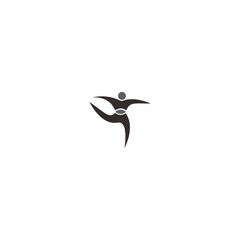 yoga and fitness logo style 