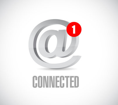 online connected communication concept message.