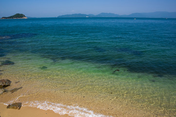 四国本土最北端　竹居岬の海岸
