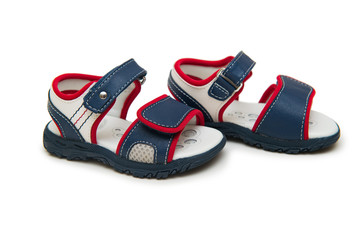 Baby shoes isolated on the white background