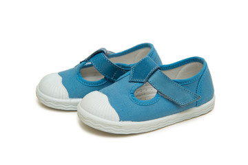 Baby shoes isolated on the white background