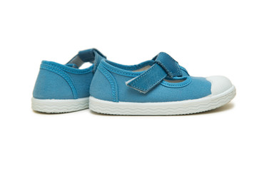 Baby shoes isolated on the white background