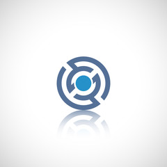 Abstract circle logo with reflect.