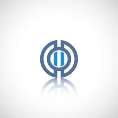 Abstract circle logo with reflect.