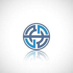 Abstract circle logo with reflect.