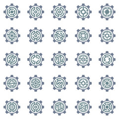 Abstract gears icon. Logo gear.