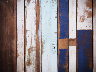 Painted plank wooden wall texture