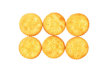 buttered sugar biscuits isolated on white