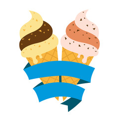 Two ice cream
