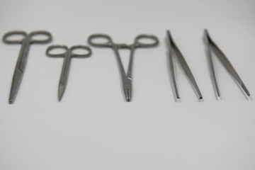 Medical equipment on a white background. Medical concept .