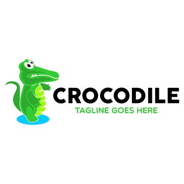 Unique Crocodile Logo Mascot Character