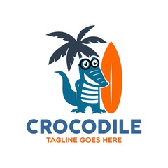 Unique Crocodile Logo Mascot Character