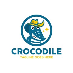 Obraz premium Unique Crocodile Logo Mascot Character
