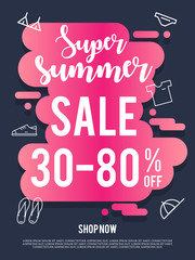Sale Banner Template Design.Vector Illustration.