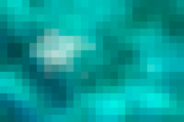  Turquoise green mosaic square tiles background