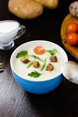 Cream soup of asparagus