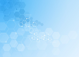 Abstract molecules medical background