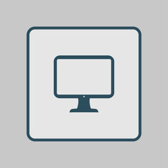 Ð¡omputer display sign icon. Flat design style.