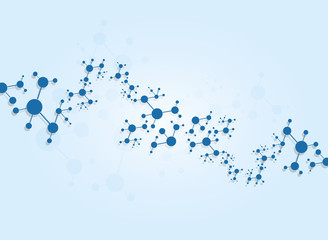 Abstract molecules medical background