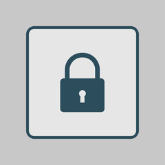 Lock icon. User login or authenticate icon.  Flat design style. 