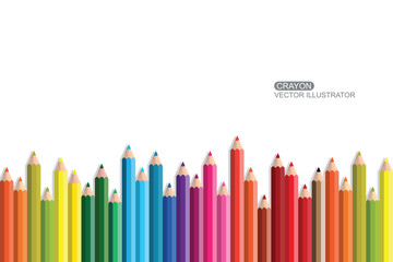 Crayon Flat Design vector Eps 10 icon.