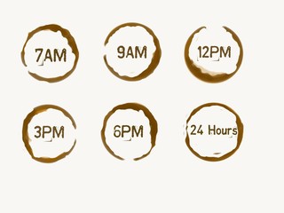 Hand drawing by coffee stain 