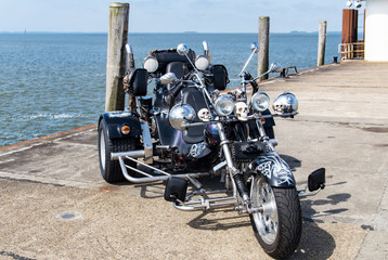 Fototapeta premium Motorrad an der Nordsee