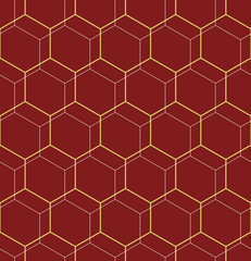 Geometric abstract vector hexagonal background. Geometric modern ornament. Seamless modern pattern