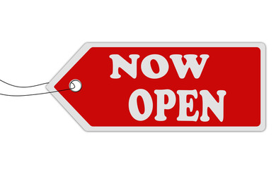 Now open red  price tag