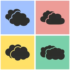 Zelfklevend Fotobehang Clouds sky icon set. © lovemask