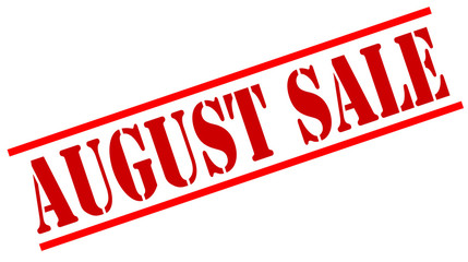 AUGUST SALE red stamp