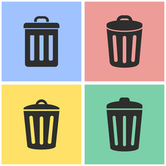 Bin icon set.