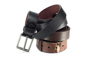 belt or men's black belt isolated
