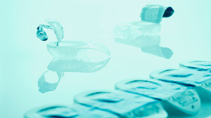 daily use contact lenses, filter effect, cool tone