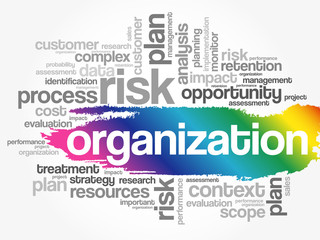 Fototapeta premium Organization word cloud collage, business concept