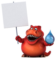 Fun dinosaur - 3D Illustration