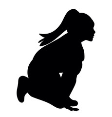 silhouette little girl dancing, dance, fun