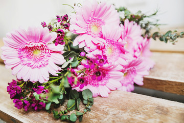 Beautiful flowers in the background