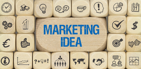 Marketing Idea / Würfel mit Symbole