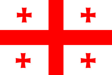 Flag of Georgia - obrazy, fototapety, plakaty