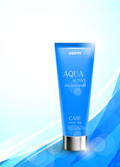 Body cream cosmetic design template