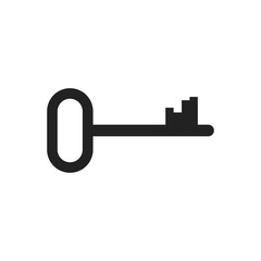 Key vector icon. Key flat illustration.