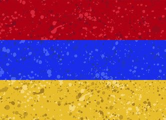 armenia flag grunge illustration