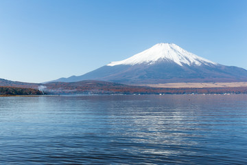 Mountain fuji and lake