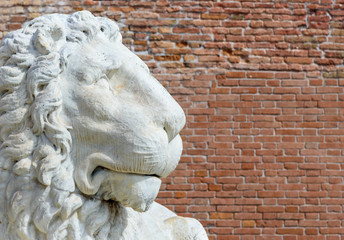 lion statue, symbol of Venice, italy