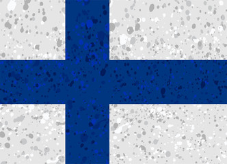 Obraz premium filand flag grunge illustration