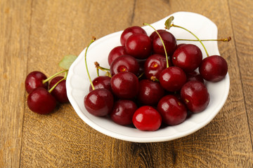 Cherry berries in the bowl