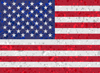 united states flag grunge illustration