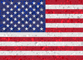 Fototapeta premium united states flag grunge illustration