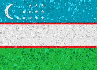 uzbekistan flag grunge illustration